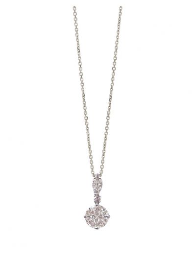 Orient Diamond Pendant (0.80ct. tw.) in 18K White Gold 
