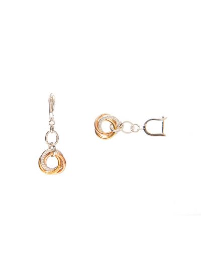 Trinity Dangling Diamond Earrings (0.25ct. tw.) in 18K Gold 