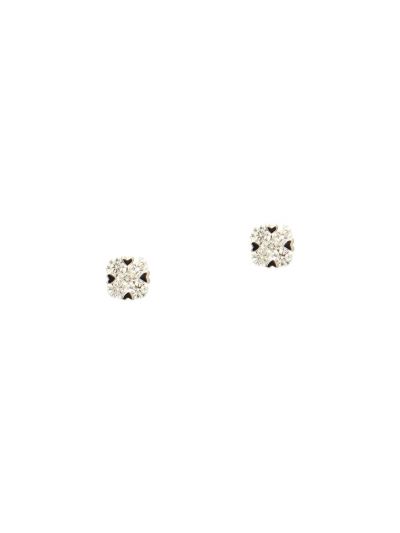 Mini Heart Diamond Earrings (0.40ct. tw.) in 18K White Gold 