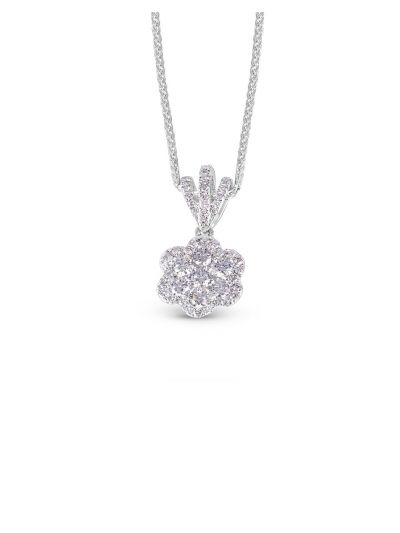 Sunflower Diamond Pendant (0.76 ct. tw.) in 18K White Gold