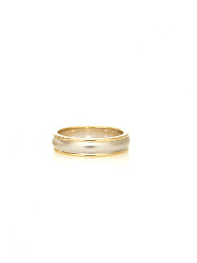 4.5mm Duo Colour Wedding Band in 18K Gold 